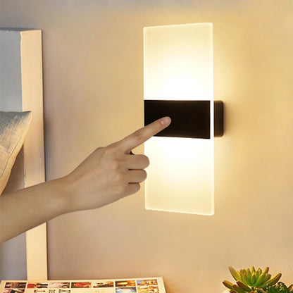 Lampada da Parete a LED con USB | Sensore Movimento Touch | Luci Notturne Acrilico | per Camera da Letto, Soggiorno