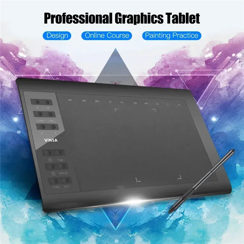 Tavoletta Grafica 10x6" - 8192 Livelli, 12 Tasti Express, Senza Batteria