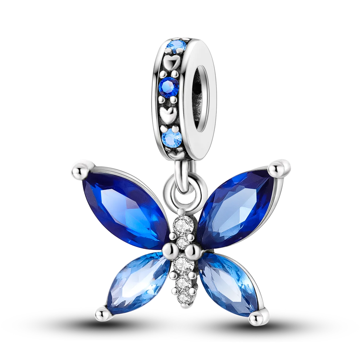 Bracciale Charm Argento 925 - Perle Blu, Gioielli Fai Da Te, Design Moderno e Minimalista Crea il tuo gioiello unico! Perle in argento sterling e charm eleganti.
