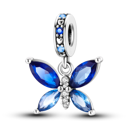 Bracciale Charm Argento 925 - Perle Blu, Gioielli Fai Da Te, Design Moderno e Minimalista Crea il tuo gioiello unico! Perle in argento sterling e charm eleganti.