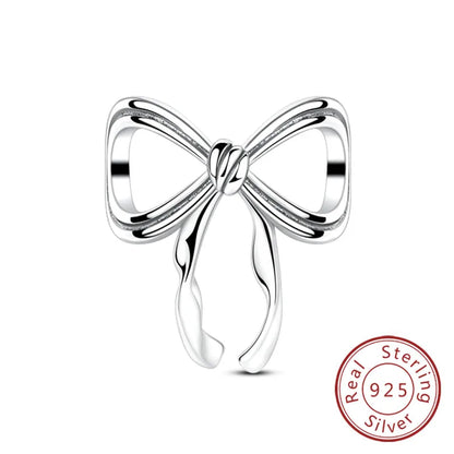 Ciondoli Argento 925 - Fiocco, Bottiglietta Profumo Rosa, Charm Femminili per Bracciali Fai-Da-TeDolci e raffinati, perfetti per creare gioielli unici. Regalo ideale per donne e ragazze!