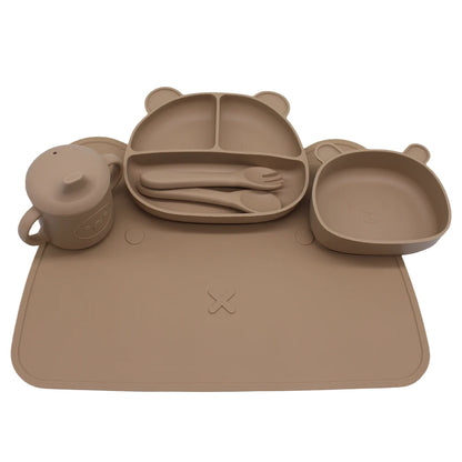 Set Svezzamento Bambini - Ciotola con Ventosa Anti-Rovescio + Vassoio