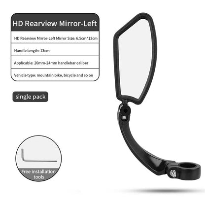 Specchietto Retrovisore Bici 360° HD – Acciaio Inossidabile, Montaggio Universale