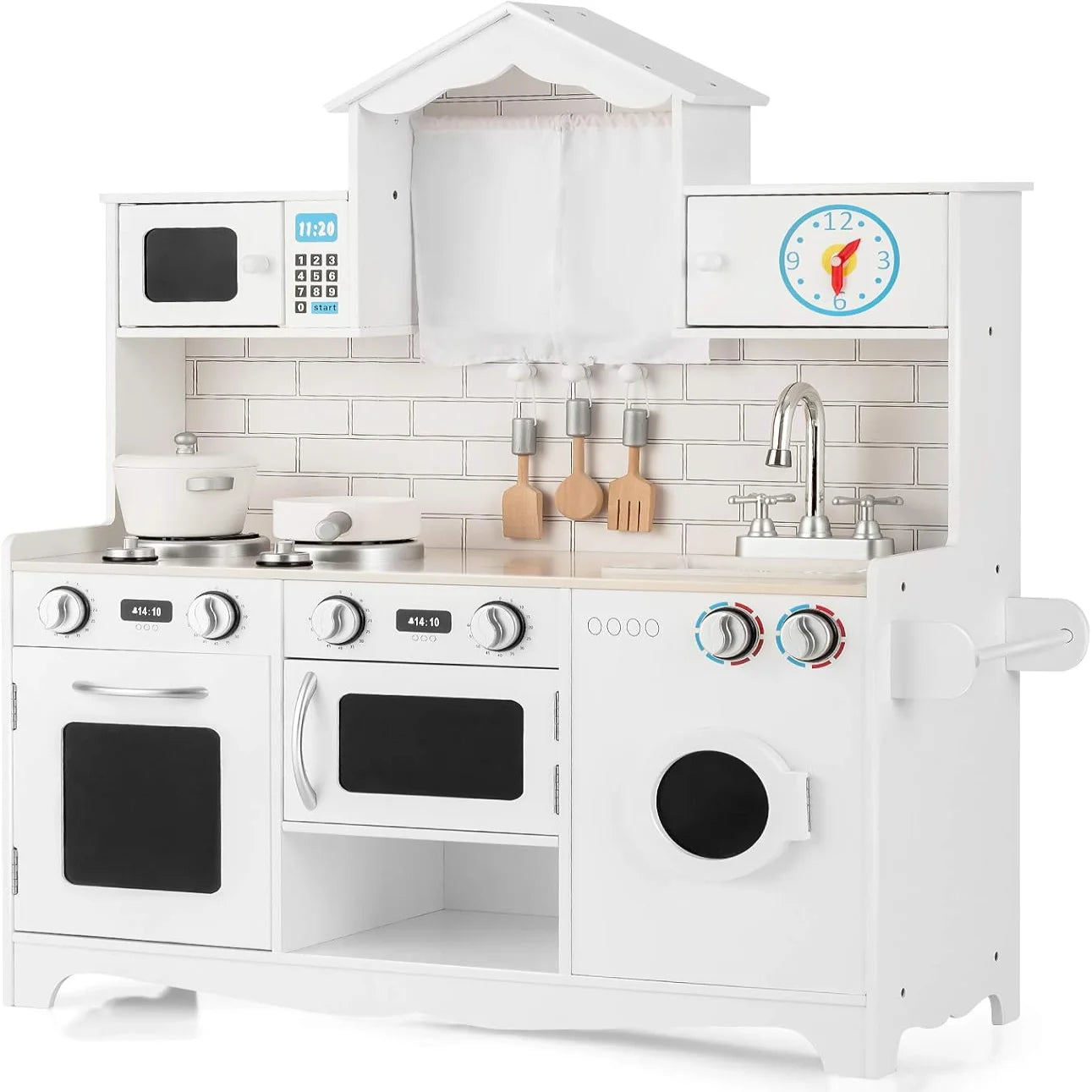 Cucina Giocattolo Bambini in Legno 🍳 | Con Lavatrice e Microonde | Regalo Compleanno