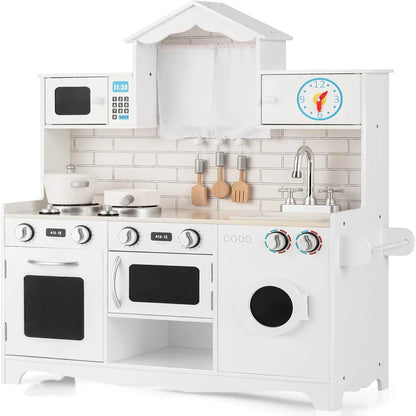 Cucina Giocattolo Bambini in Legno 🍳 | Con Lavatrice e Microonde | Regalo Compleanno