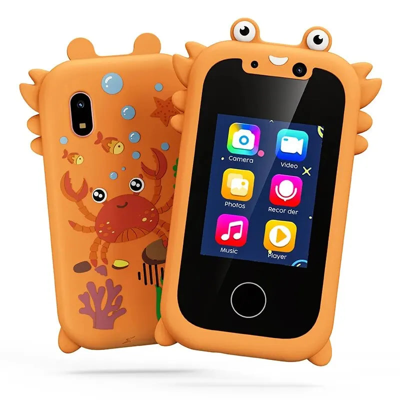 Telefono Giocattolo Educativo Bambini | Touchscreen, Doppia Fotocamera Selfie, MP3 | Regalo 3+ Anni