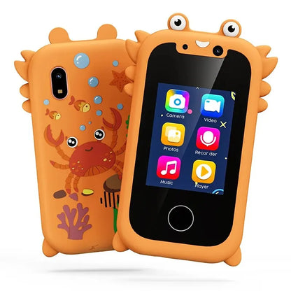 Telefono Giocattolo Educativo Bambini | Touchscreen, Doppia Fotocamera Selfie, MP3 | Regalo 3+ Anni