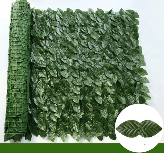 Pannello Finto Siepe Edera con Foglie Verdi | Schermo per Privacy Fai-Da-Te | Recinzione Artificiale per Giardino, Balcone, Esterni