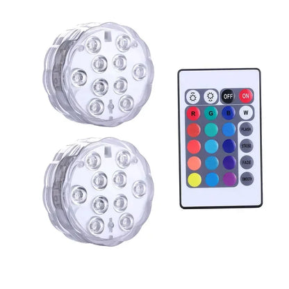 Luci LED Sommergibili a Batteria con Telecomando Subacquee per Vasca, Idromassaggio, Spa, Piscina, Fontana, Acquario