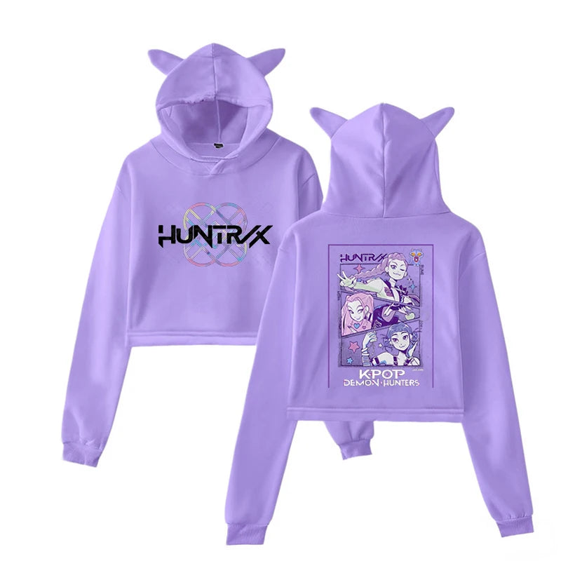 😻 Felpa KPop Demon Hunters con Orecchie da Gatto - Crop Top Manica Lunga, Stile Harajuku!
Perfetta per fan del KPop e streetwear. Unisex, trendy e comoda. 🎶🔥