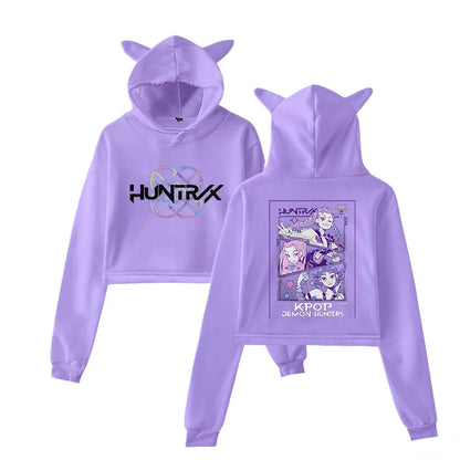 😻 Felpa KPop Demon Hunters con Orecchie da Gatto - Crop Top Manica Lunga, Stile Harajuku!
Perfetta per fan del KPop e streetwear. Unisex, trendy e comoda. 🎶🔥