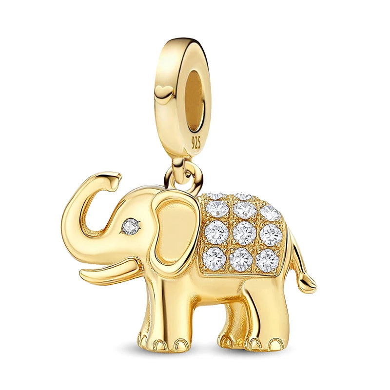 Perline Braccialetto 925 Argento Sterling | Charm Cane, Farfalla, Polpo | Gioielli Fai Da Te