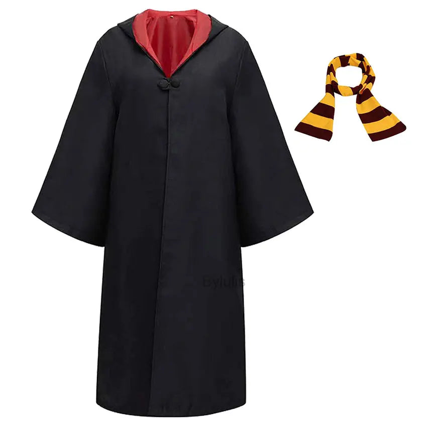 🧙‍♀️ Costume da Mago per Donne e Ragazze - Mantello e Toga Stile Scuola di Magia, Per Halloween e Cosplay!