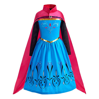 Abito Principessa per Bambine - Costume Elsa, Anna, Jasmine, Rapunzel per Feste e Carnevale