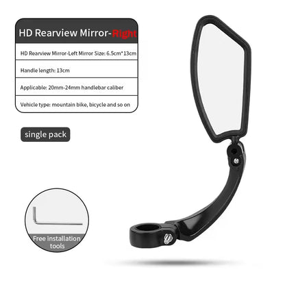 Specchietto Retrovisore Bici 360° HD – Acciaio Inossidabile, Montaggio Universale