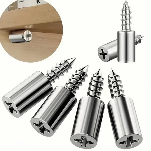 Viti Autofilettanti con Coperture Antipolvere | M2x3mm | Acciaio al Carbonio | per Mobili, Armadi, Librerie, Vetrine
