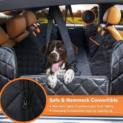 Coprisedile Auto per Cani Impermeabile - Amaca Posteriore con Rete e Cerniera 🐶🚗