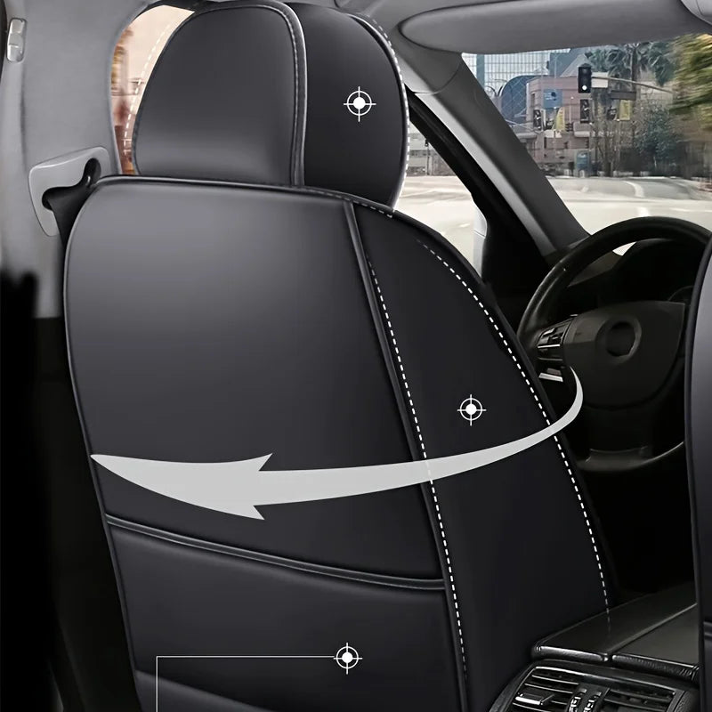 Coprisedili in Pelle Sintetica | Compatibile Auto, Camion, Gaming Chair | Antimacchia & Facile Pulizia