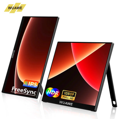 Monitor Portatile WUAWE 15.6" FHD 🚀 | Schermo Esterno USB-C | Per Gaming e Lavoro