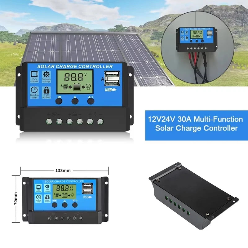 Pannello Solare 1000W 12V con Regolatore 60A| Carica Telefono Camper Auto USB