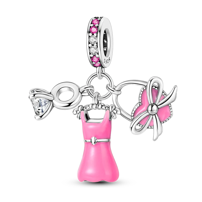 Perline e Ciondoli in Argento 925 Sterling con Zirconi - Per Bracciali Fai da Te e Gioielli
