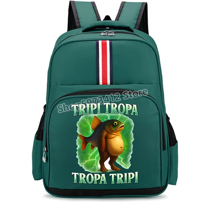 🎒 Zaino Scolastico "Italian Brainrot" - Stampa Cartoon Unica! ✨ Capienza XXL + Design Esclusivo - Per Studenti Fashion!