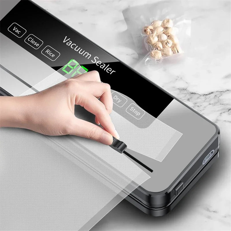 🚀 Sigillatrice Sottovuoto 220V - 5 Modalità | Automatica, per Alimenti Secchi/Bagnati + 10 Sacchetti