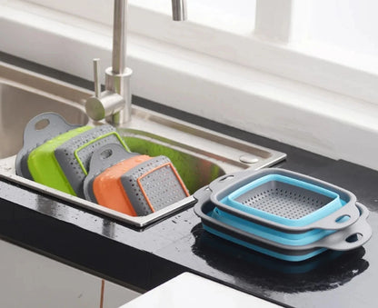 2 Colini Pieghevoli in Silicone - Scolapiatti & Frutta - Cucina Pratica