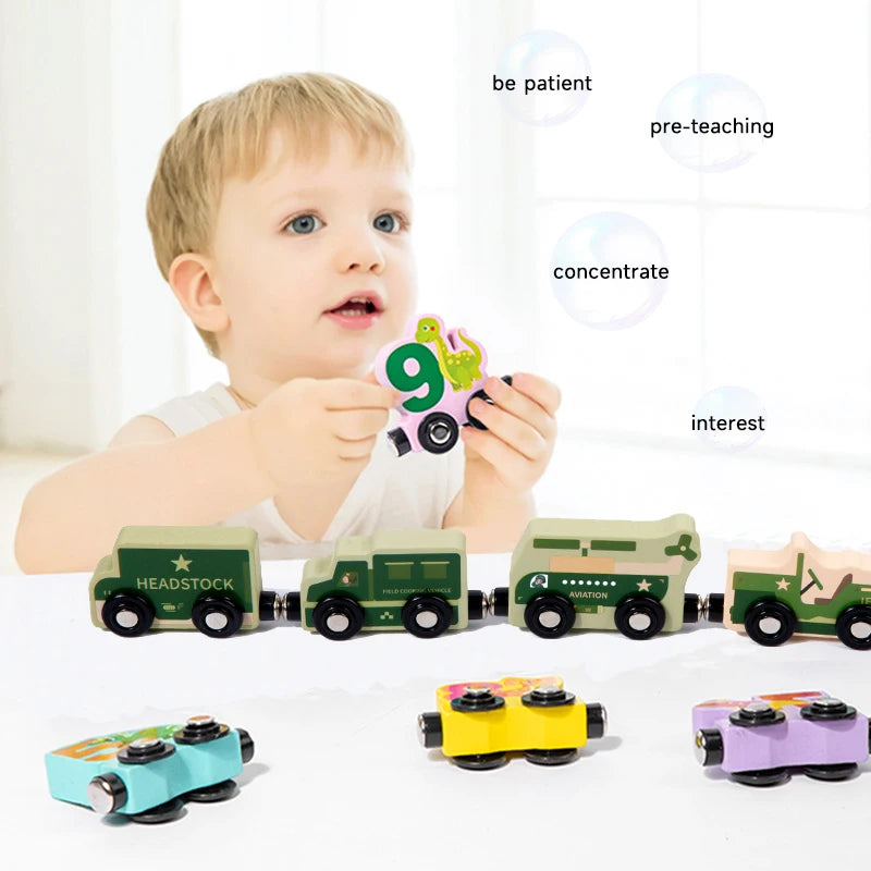 🚂 Treno Magnetico in Legno Montessori - Giocattolo Educativo