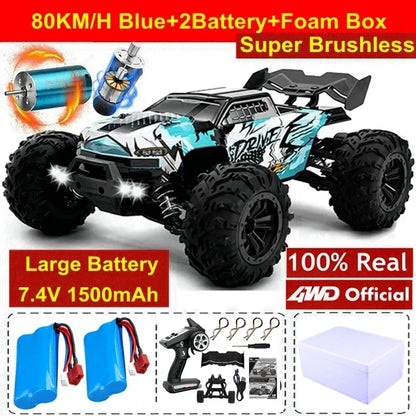 Auto RC 4WD 1:16 80km/h Brushless Off Road Drift Racing Bambini Adulti