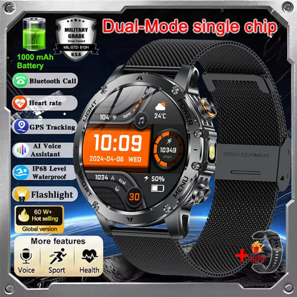Smartwatch Militare T-Rex 3 Ultra 2026 | Batteria 1000mAh | IP68 GPS | Chiamate Bluetooth Sport