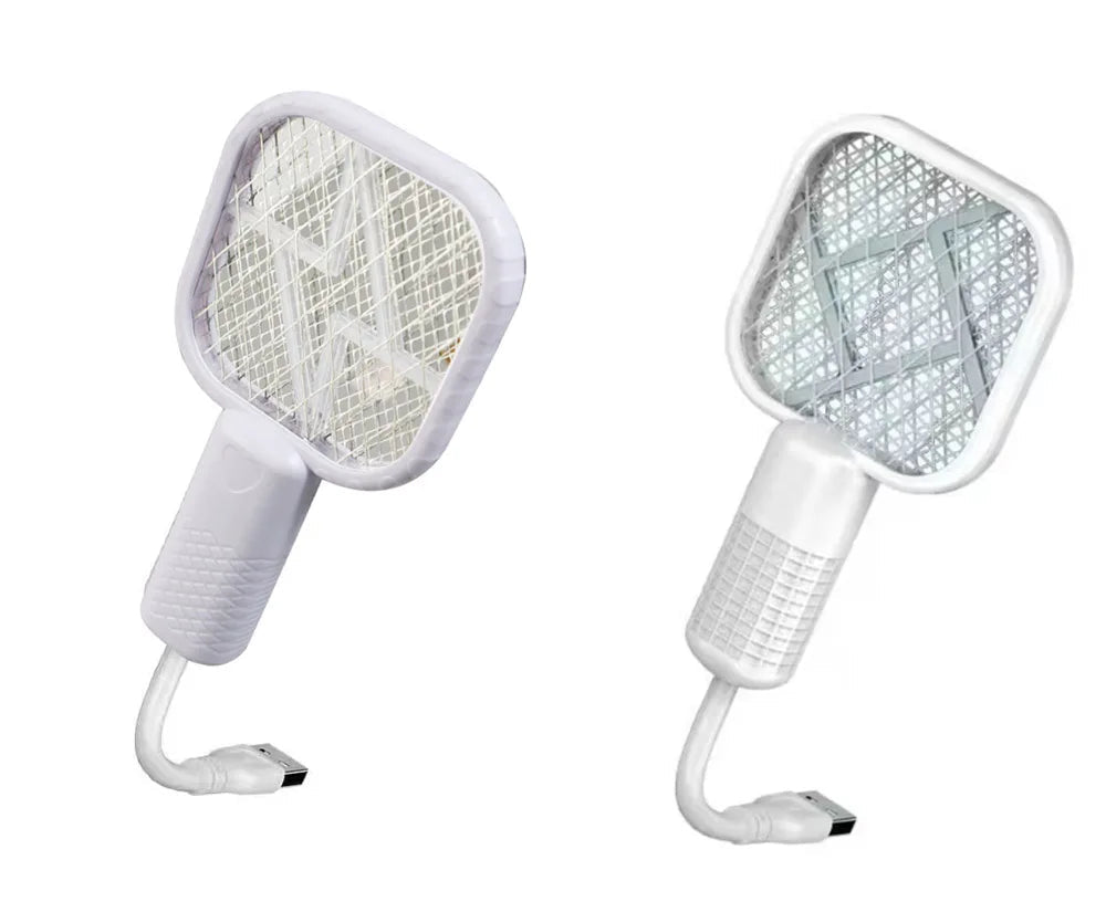 Trappola per Mosche USB a Luce UV Mini Zanzaricida Elettrico Portatile Scossa Elettrica per Zanzare Moscerini, Estate