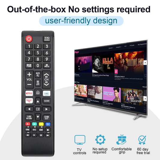 📺 Telecomando Universale Samsung - Compatibile con TV Smart, LCD, LED, HDTV 3D!
Sostituisce BN59-01315J. Accedi a Netflix  e altro con un clic! 🚀