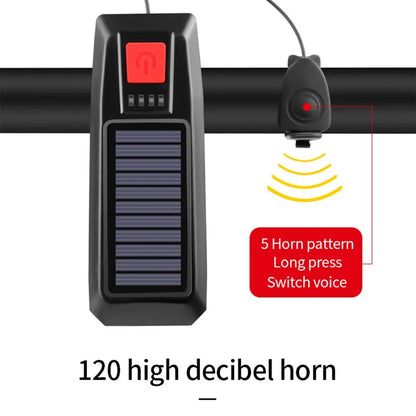 Luce Bici USB Ricaricabile - Frontale MTB/Strada, Torcia  Clacson, Display Batteria
