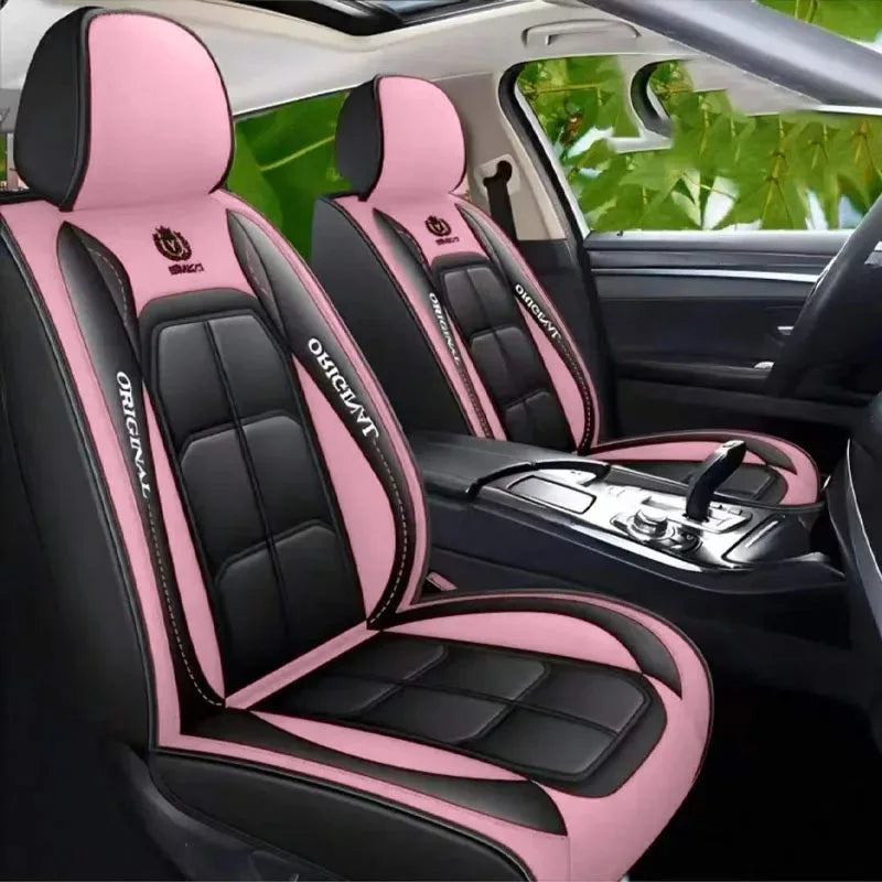 Coprisedili in Pelle Sintetica | Compatibile Auto, Camion, Gaming Chair | Antimacchia & Facile Pulizia