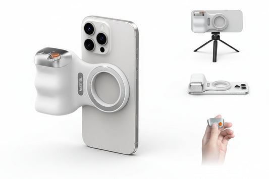 Impugnatura Magnetica Pro 🎬 | Bluetooth, Luce Integrata | Per iPhone,Samsung,Huawei, Xiaomi