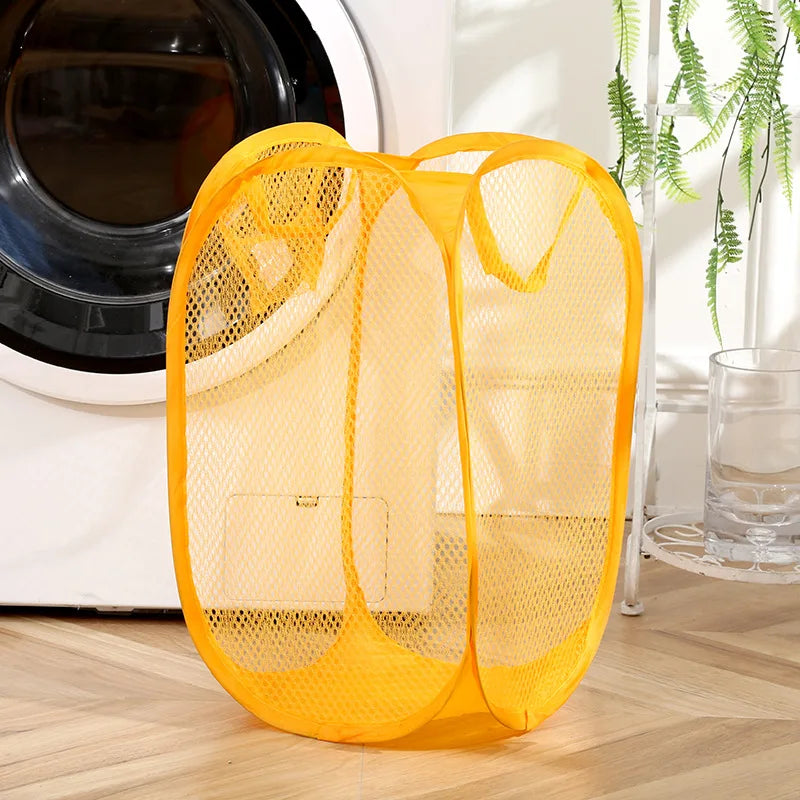 Cestello Biancheria Piegevole in Rete – Minimalista per Casa/Bagno