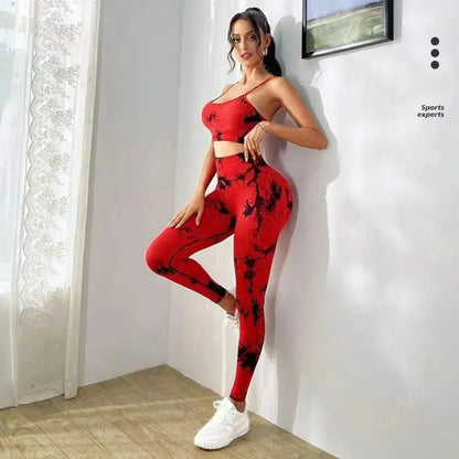 🧘‍♀️ Set Yoga Tie Dye - Reggiseno + Leggings Senza Cuciture, Comfort Estremo!
Design colorato e tessuto traspirante. Perfetto per yoga e fitness! 🌈