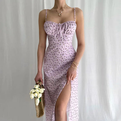 Vestito Lungo Floreale Elegante 2025 - Abito Bodycon Donna per Spiaggia & Streetwear
