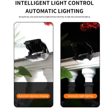 Luce Solare di Sicurezza con Sensore di Movimento | Clip Super Luminosa, IP65 Impermeabile | Lampada da Esterno per Giardino, Campeggio, Recinzione