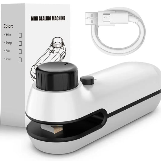 🔌 Termosigillatore Ricaricabile USB 2-in-1 – Sigilla Sottovuoto Snack, Cibi e Sacchetti di Plastica | Portatile, Compatto e Senza Cavo!