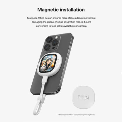 Mini schermo per selfie wireless Schermo magnetico per selfie Bluetooth 4K con flusso live Vlog/Selfie per iPhone/Android