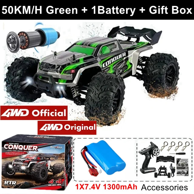 Auto RC 4WD 1:16 80km/h Brushless Off Road Drift Racing Bambini Adulti