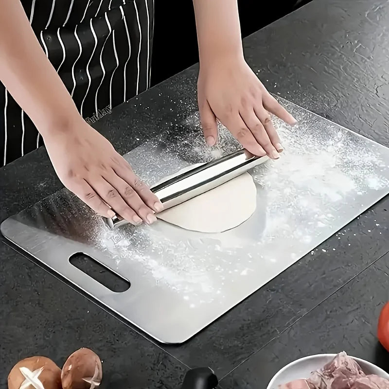 🔪 Set 3 Taglieri Acciaio Inox - Antiscivolo, Senza BPA, Salvaspazio!
Perfetti per carne, pesce e verdure. Scanalatura per succhi e lavabili in lavastoviglie!