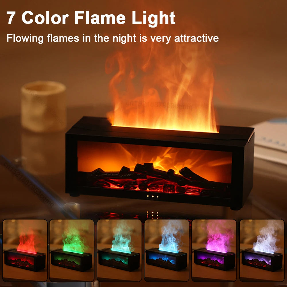 Diffusore Aroma con Fiamma Effetto Realistico! Controllo Remoto,Luci LED e Umidificatore - Crea la Tua Atmosfera Magica!