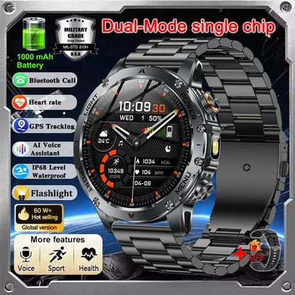 Smartwatch Militare T-Rex 3 Ultra 2026 | Batteria 1000mAh | IP68 GPS | Chiamate Bluetooth Sport