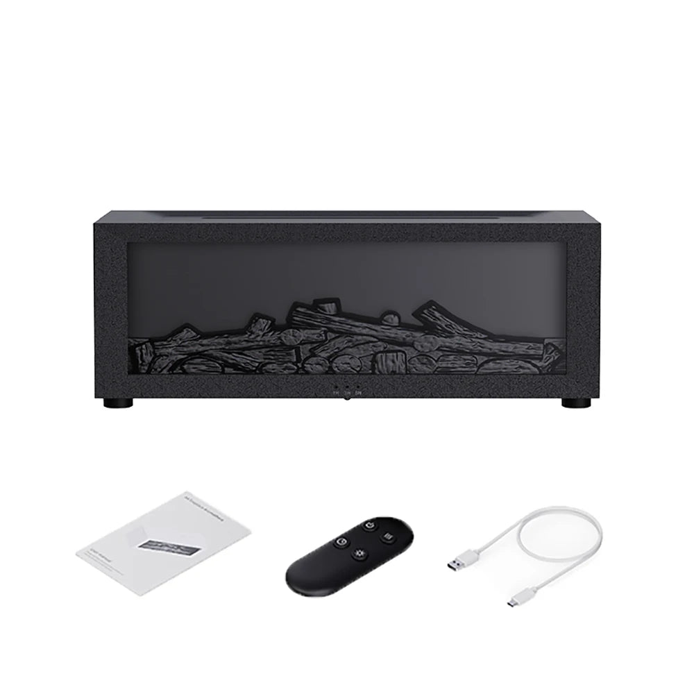 Diffusore Aroma con Fiamma Effetto Realistico! Controllo Remoto,Luci LED e Umidificatore - Crea la Tua Atmosfera Magica!