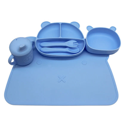 Set Svezzamento Bambini - Ciotola con Ventosa Anti-Rovescio + Vassoio