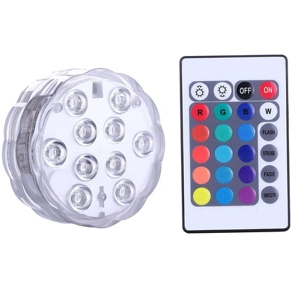 Luci LED Sommergibili a Batteria con Telecomando Subacquee per Vasca, Idromassaggio, Spa, Piscina, Fontana, Acquario