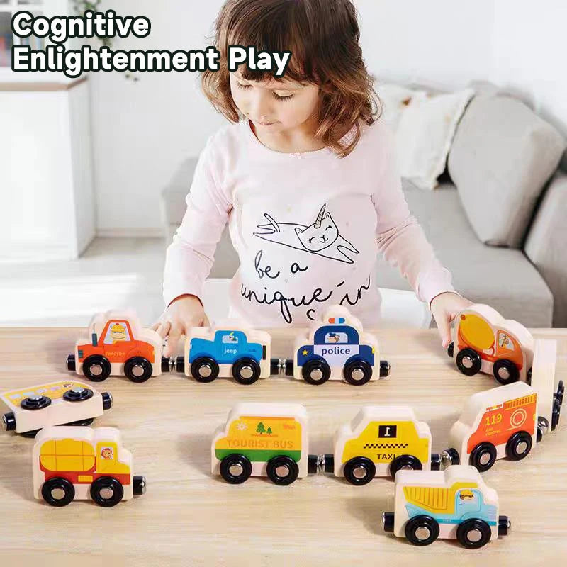 🚂 Treno Magnetico in Legno Montessori - Giocattolo Educativo